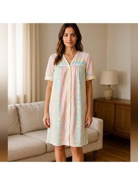 Vintage Boho Shell Duster Pastel